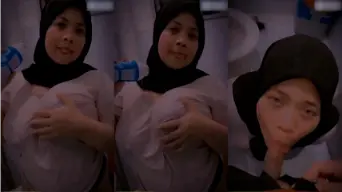 Jilbab Hitam Toket Brutal Tiktok Viral Video by PornGo