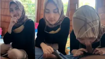 Cewe Hijab Imut Nyepong Pacar Viral Video by BebasIndo